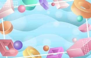 Abstract 3D Doff Geometric Background vector