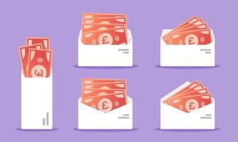 Pound Sterling Money in Envelope vector