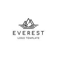 plantilla de logotipo minimalista montaña everest vector