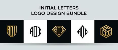 Initial letters ADI logo designs Bundle vector