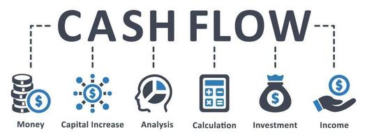 Cash Flow icon - vector illustration . investment, profit, income, money, cash flow, infographic, template, presentation, concept, banner, pictogram, icon set, icons .