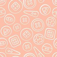 Clothing buttons. Seamless pattern. Vector illustration in doodle style