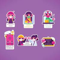 It's School Time Stickers vector