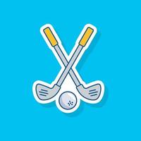 golf style sticker vector illustration,sports equipment design