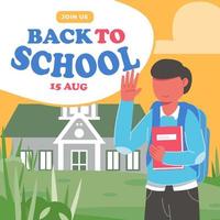 Hand drawn back to school illustration vector