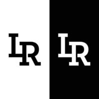 L R LR RL Letter Monogram Initial Logo Design Template. vector