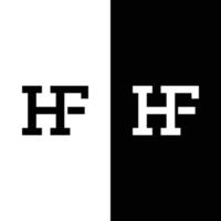 H F HF FH Letter Monogram Initial  Logo Design Template vector