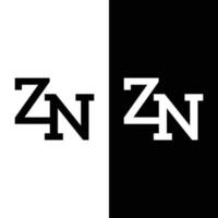 Plantilla de diseño de logotipo inicial de monograma de letra zn zn nz. Adecuado para deportes en general, construcción, empresa financiera, empresa, negocio, tienda corporativa, ropa en un diseño de logotipo de estilo moderno y sencillo. vector