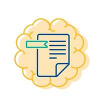 Personal Data Portfolio Resume Icon Thin Line vector