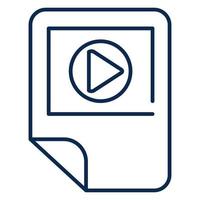 Media player monochrome linear icon vector