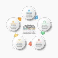 Presentation Business circle infographic template vector
