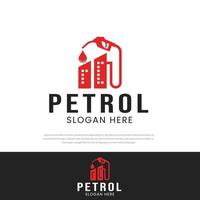 bomba de gasolina, logotipo, ciudad, plantilla, diseño, icono, símbolo, ilustración, simple vector