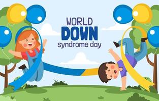 World Down Syndrome Day Background Concept vector