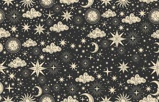 Seamless Pattern Star Background Concept vector