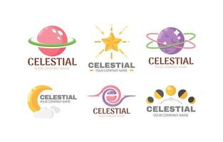 Celestial Bodies Logo Set vector