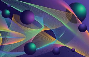 Holographic Retro Abstract Background vector