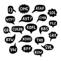 Hand Drawn Internet speech Bubbles vector