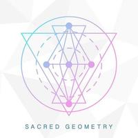 Sacred geometry sign. Linear Modern Art vector