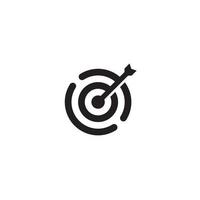 flecha en el logotipo de destino o diseño de icono vector