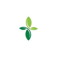a simple Leaves logo or icon design vector