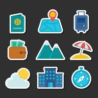 Set Of Travel Element Stickers vector