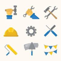 Set Of Labor Day Element Icons vector