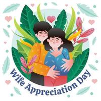 Wife Appreciation Day Background Template vector