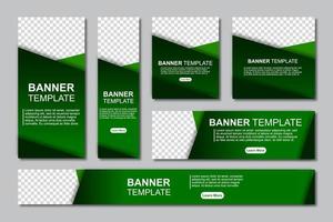 conjunto de diseño de plantillas de banners web moderno con un lugar para fotos. Usuario de concepto moderno y minimalista para página web, banner, fondo. ilustración vectorial vector