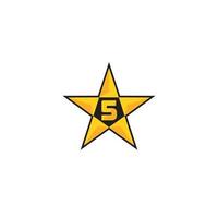 Diseño de logotipo o icono de 5 estrellas vector