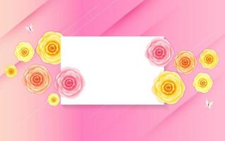 Abstract Spring Background Template. Vector Illustration