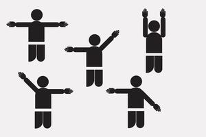 Flat Icon Human with hand sign vector