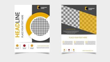 Flyer Business Half Circle Orange vector