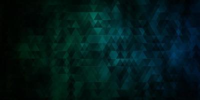 Dark Green vector layout with lines, triangles.