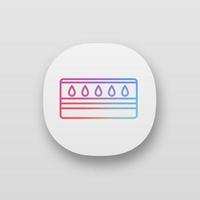Water mattress app icon. UI UX user interface. Waterbed. Flotation mattress. Bedding. Web or mobile application. Vector isolated illustration
