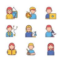 Back To Work Icon Set vector