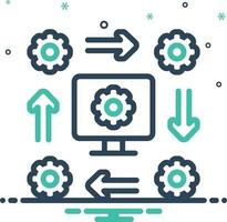 Mix icon for workflow vector