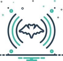 Mix icon for echolocation vector