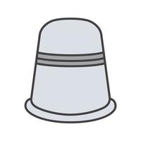 Sewing thimble color icon. Finger protector. Isolated vector illustration