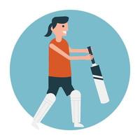 conceptos de jugador de cricket vector