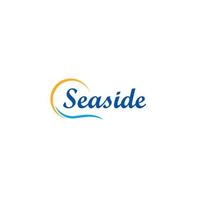 a simple Seaside wordmark logo design vector