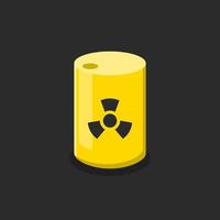 Radioactive waste drum illustration vector