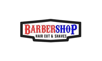 Barbershop emblem logo, template logo vector