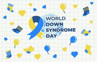 día mundial de celebración del síndrome de down vector