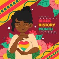 Black History Month Concept Art vector