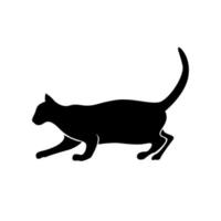 black cat silhouette, black cat, cat vector