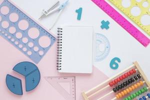 mathematics with numbers stationery school items
