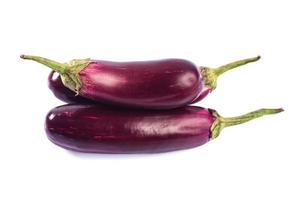 Eggplant or aubergine or brinjal vegetable isolated on a white background. photo