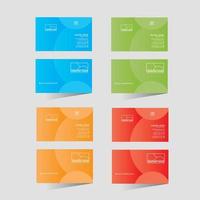 4 colored creative vector business card