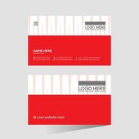red colored creative vector business card