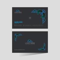 cyan colored creative vector business card